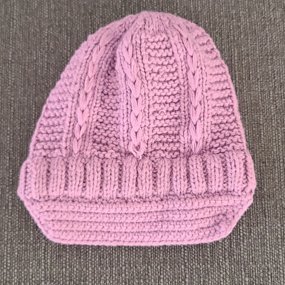 Goorin Bros Cableknit Crochet Soft Small Brim Beanie Hat Kids Girls M L